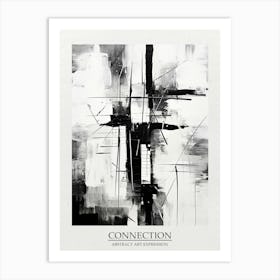 Connection Abstract Black And White 2 Poster Art Print