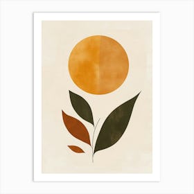 Oranges And Leaves Art Print