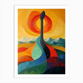 Guitar In The Sky Art Print