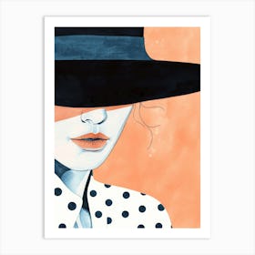 Portrait Of A Woman In A Hat 15 Art Print