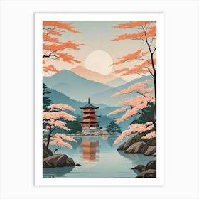 Miyajima Island Japan Vintage Travel Art (2) Art Print