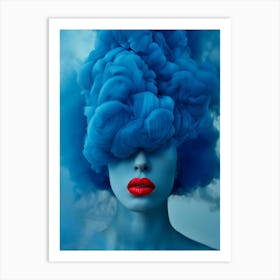 Blue Smoke 4 Art Print