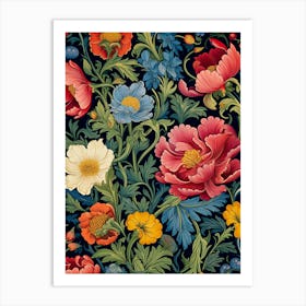 Floral Wallpaper 242 Art Print