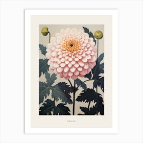 Flower Illustration Dahlia 1 Poster Art Print