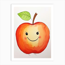 Friendly Kids Nectarine Art Print