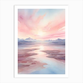 Watercolor Landscape Painting Art Print