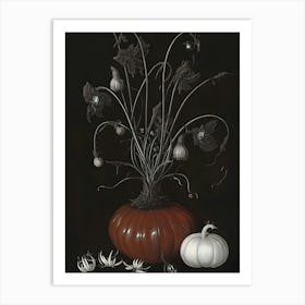 Pumpkins And Garlic Art Print