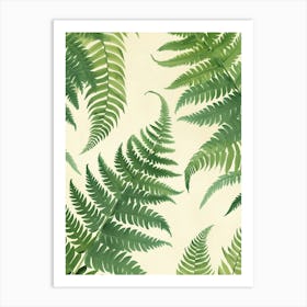 Pattern Poster Sword Fern 1 Art Print