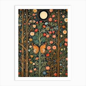 William Morris Rose Butterfly In The Forest Art Print