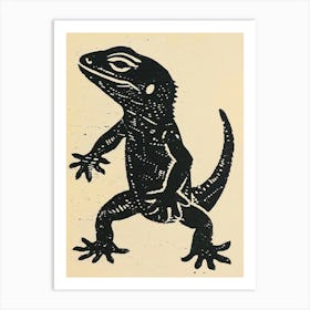 Leopard Gecko Bold Block 3 Art Print