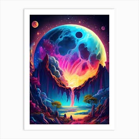 Psychedelic Landscape Art Print