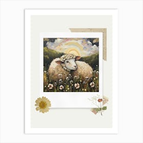 Scrapbook Sheep Fairycore Painting 3 Art Print