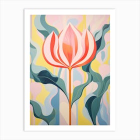 Tulip 3 Hilma Af Klint Inspired Pastel Flower Painting Art Print