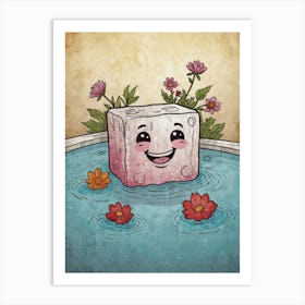 Happy Face In The Water Art Print