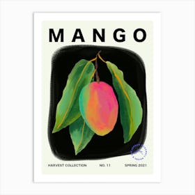 Mango Fruit Kitchen Typography Art Print