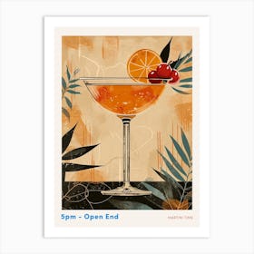 Art Deco Cocktail In Martini Glass 2 Poster Art Print