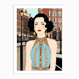 Asian Fashion Illustration Art Print