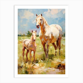 Horses Painting In Wyoming, Usa 3 Art Print