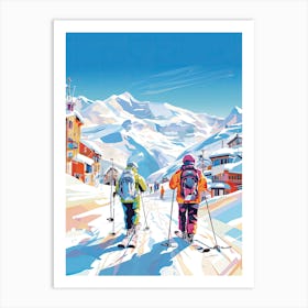 Val Thorens   France, Ski Resort Illustration 1 Art Print