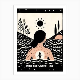 Into The Water I Go, dark Art Print