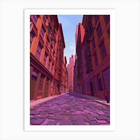 Street In New York City Art Print