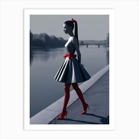 Woman In A Dress Art Print