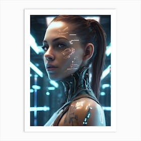 Futuristic Sci-Fi Woman Art Print