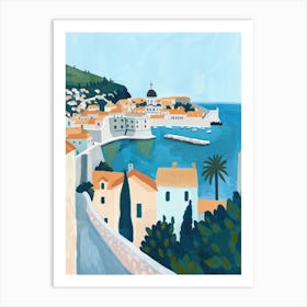 Travel Poster Happy Places Dubrovnik 8 Art Print