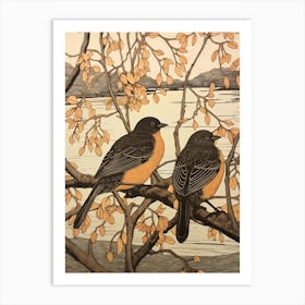 Art Nouveau Birds Poster Coot 4 Art Print