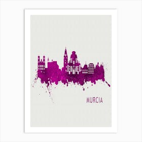 Murcia Spain City Purple Art Print