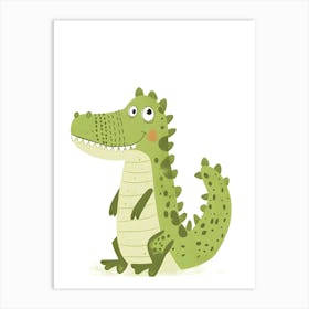 Cartoon Crocodile Art Print