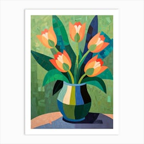 Tulips In A Vase 4 Art Print