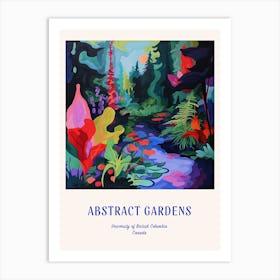 Colourful Gardens University Of British Columbia Canada 2 Blue Poster Art Print