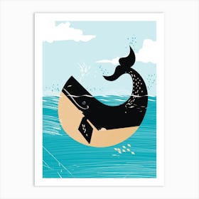 Whale In The Ocean Art Print