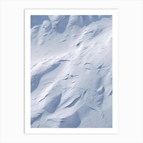 Aerial View Of A Snowy Mountain Art Print