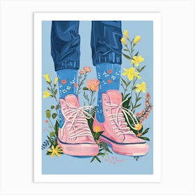 Flowers And Sneakers Spring 9 Art Print