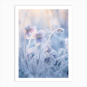 Frosty Botanical Viola 4 Art Print