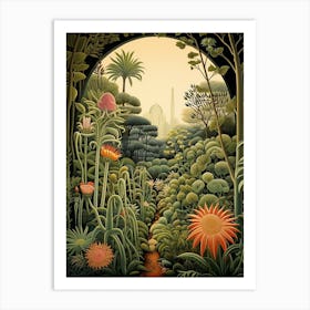 San Diego Botanic Garden Usa Henri Rousseau Style 1 Art Print