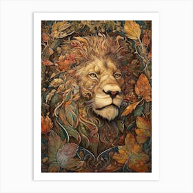 Lion Of Autumn Art Print