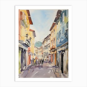 Rimini, Italy Watercolour Streets 1 Art Print