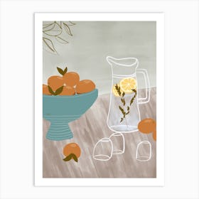 A Bowl of Oranges Art Print