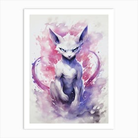 Mewtwo Pokemon Art Print