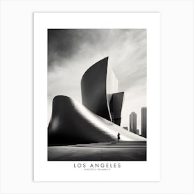 Poster Of Los Angeles, Black And White Analogue Photograph 2 Art Print