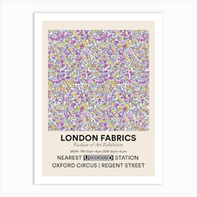 Poster Lavender Loom London Fabrics Floral Pattern 6 Art Print