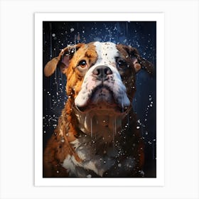 Expressive Dog Portrait in Watercolor Art Art Print