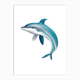Atlantic Spotted Dolphin Digital Illustration Art Print