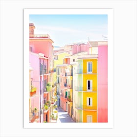 Salerno, Italy Colourful View 3 Art Print