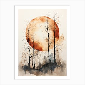 Watercolour Of Sherwood Forest   England 5 Art Print