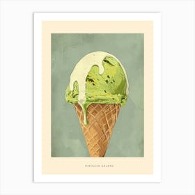 Pistacio Gelato Art Deco Poster Art Print