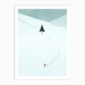 Skier In The Snow 1 Art Print